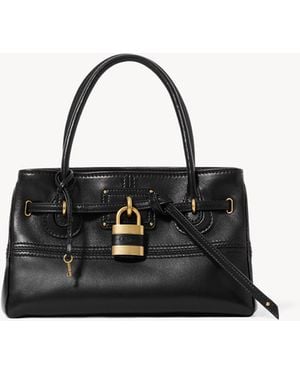 Chloé Kleine Paddington Sling Henkeltasche Aus Weichem Leder - Schwarz