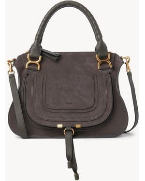 Chloé Marcie Tasche Aus Wildleder - Braun