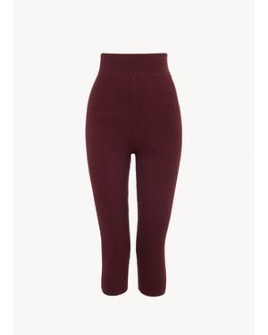 Chloé Capri Leggings - Red
