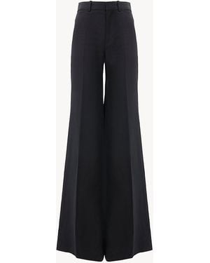 Chloé Flared High-Rise Trousers - Black