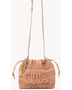 Chloé Mini Summer Banana Drawstring Shoulder Bag - Pink