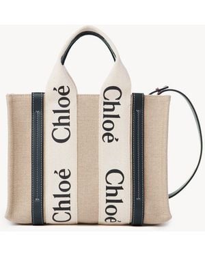 Chloé Small Woody Tote Bag - Metallic