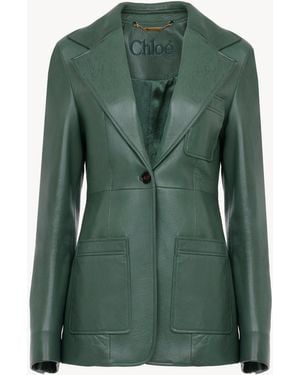Chloé Leather Jacket - Green
