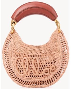 Chloé Summer Banana Mini-Hobo Bag Mit Riemen Aus Geflochtenen Fasern - Pink