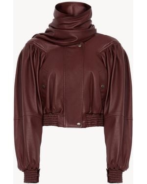 Chloé Cropped Scarf Jacket - Red