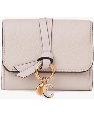Chloé Kleines, Dreifach Faltbares Alphabet Portemonnaie - Weiß
