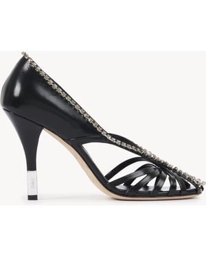 Chloé Décolleté Leonie Nero Taglia 100% Pelle Di Pecora - Metallizzato