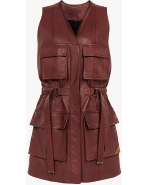 Chloé Chloã Leather Vest - Red