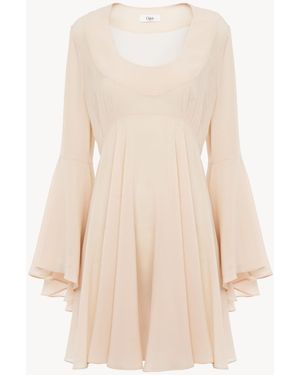 Chloé Flared Mini Dress - Natural