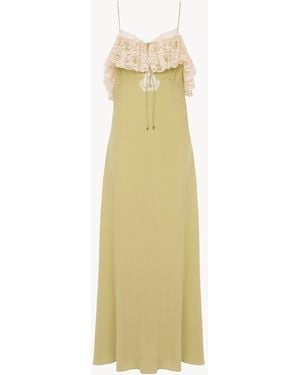 Chloé Thin-Strap Long Dress - Metallic
