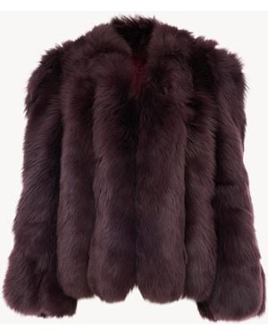 Chloé Oversized Short Coat - Purple