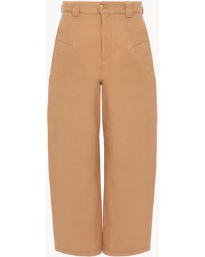 Chloé Barrel-Leg Trousers - Natural