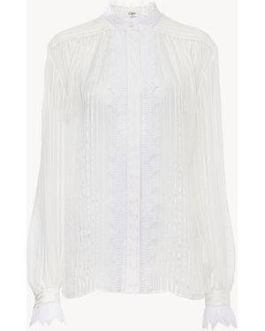 Chloé Gathered Blouse - Wit