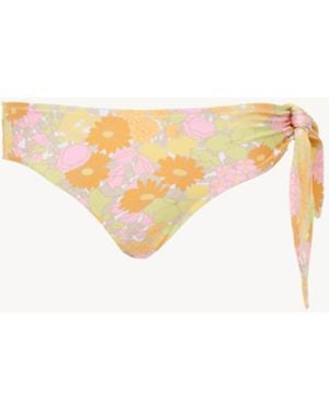 Chloé Sunbleached Flower-Print Bikini Bottoms - White