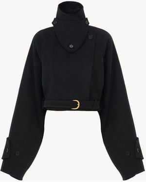 Chloé Cropped Coat - Black