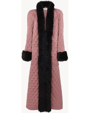 Chloé Long Hybrid Coat - Red