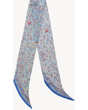 Chloé Chloé Paisley Bandeau-Halstuch aus Seiden-Charmeuse - Blau