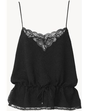 Chloé Drawstring Camisole Top - Black