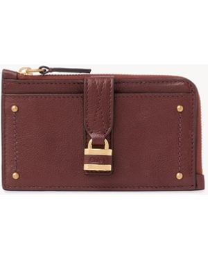 Chloé Small Paddington Purse With Card Slots - Purple