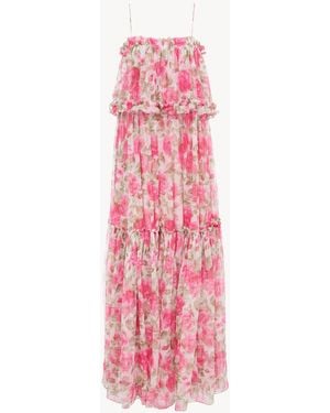 Chloé Thin-Strap Long Dress - Pink