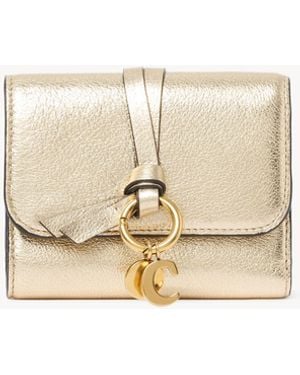 Chloé Small Alphabet Tri-Fold - Natural