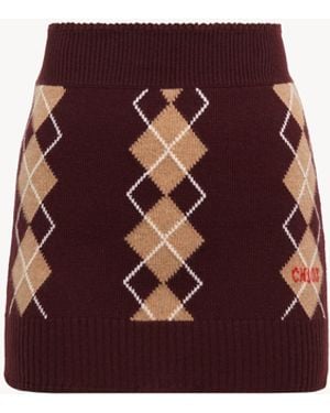 Chloé Fitted Mini Skirt - Red