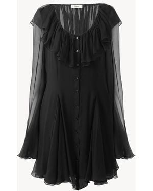 Chloé Flared Mini Dress - Black