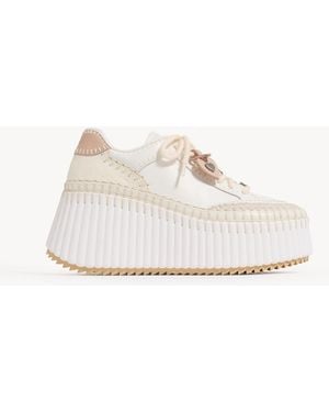 Chloé Nama Wedge Sneaker - White