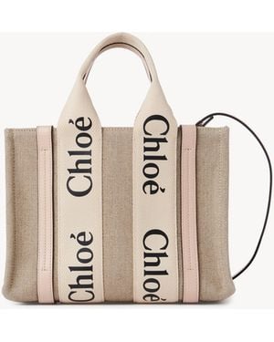 Chloé Small Woody Tote Bag - Metallic