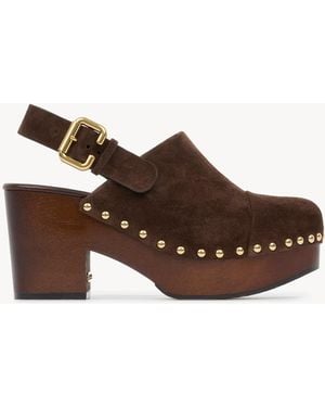 Chloé Jeannette Wedge Clog - Brown