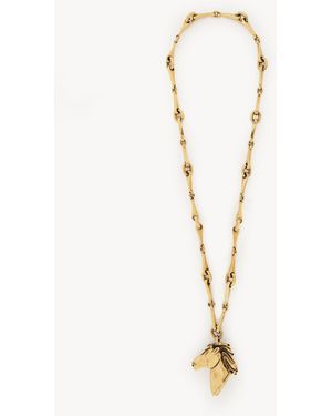 Chloé The Chain Horse Necklace 100% Brass - Naturel