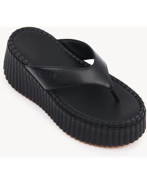Chloé Nama Wedge Slide - Black