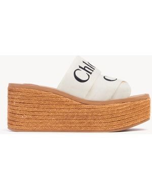 Chloé Woody Wedge Espadrille - White