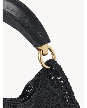 Chloé Summer Banana Hobo Bag In Raffia in Blue | Lyst