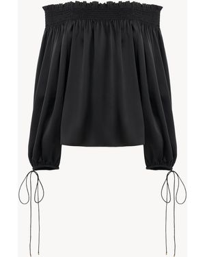 Chloé Off-The-Shoulder Top - Black