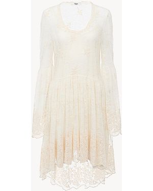 Chloé Scoop-Neck Mini Dress - White