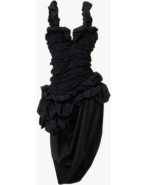 Chloé Ruched Bustier Midi Dress - Black