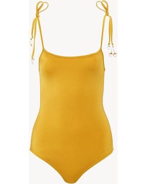 Chloé Bañador De Una Pieza Anudado - Amarillo