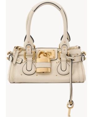 Chloé Bolso Paddington Pequeño De Cuero Granulado - Metálico