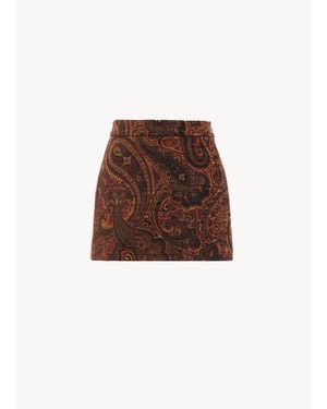 Chloé Straight Mini Skirt - Brown