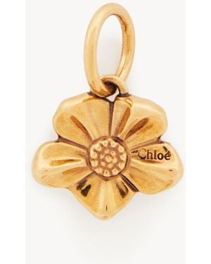 Chloé Alphabet Flower Charm - Metallic