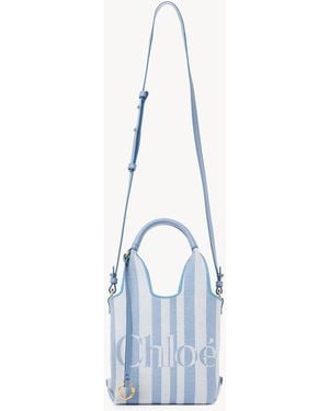 Chloé Mini Stripy Tote Bag - Blue