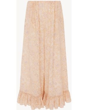 Chloé Cropped Fluid Trousers - Natural
