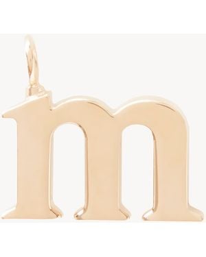Chloé Alphabet Buchstabe M Anhänger Aus Messing - Natur