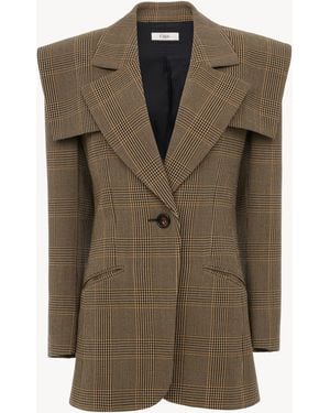 Chloé Single-Breasted Tailored Jacket - Green