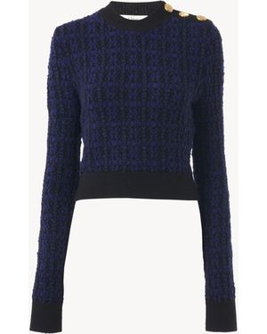 Chloé Boxy Mock-Neck Jumper - Blauw