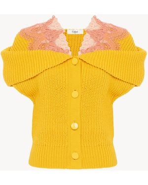 Chloé Cape Cardigan - Yellow