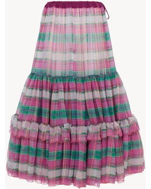 Chloé Ruffled Long Skirt - Pink