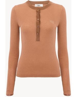Chloé Henley Shirt - Brown