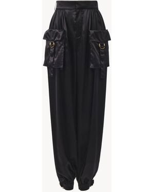 Chloé Pantaloni Cargo Fluidi - Nero